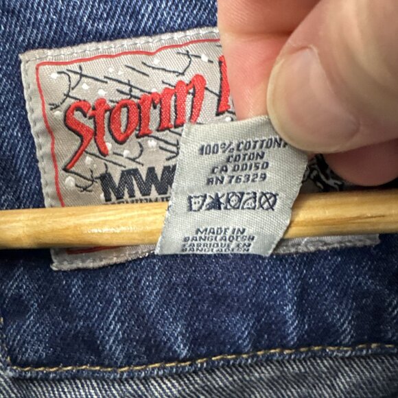 Vintage MWG Storm Rider Jean Denim Jacket Men L Trucker - Picture 6 of 8